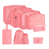 Organizador De Valija Set 9 Piezas Neceser Viaje Bolso Avion