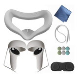 Kit Acessórios Capa Lente Controle Grips Para Oculus Quest 2