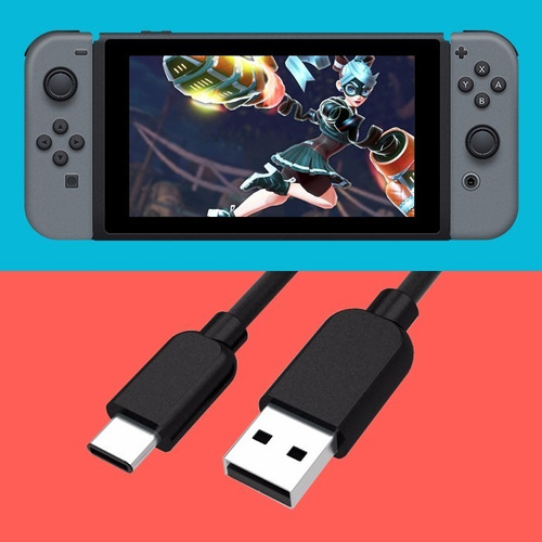 Cable De Carga Nintendo Switch Usb Type C Cargador Tipo C  |