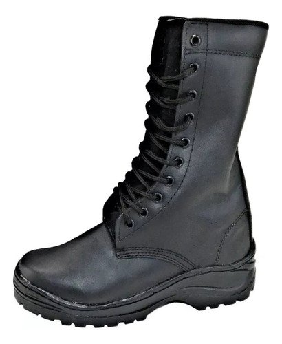 Botas Altas Militar Táctica Piel Con Cierre Armystore 