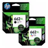 Pack Cartucho Hp 662xl Original Negro/tricolor Envio Gratis