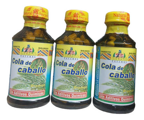 Cola De Caballo Capsulas .3 Frascos De 100 Unidades C/u