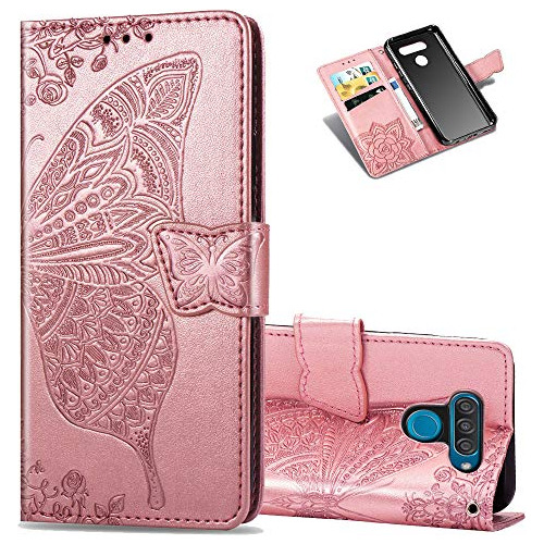 Asdsinfor LG Q60 Case Full Stylish Advanced Embossing Wallet