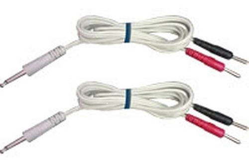 Cables Electroestimulador Electrodos 6.35 A Ficha Banana 