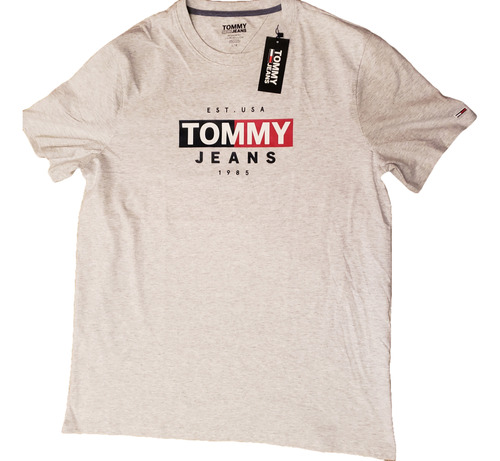 Remera Tommy Jeans Hombre Logo Grande Usa