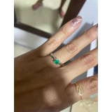 Anillo De Oro Con Esmeralda Talla 5.5