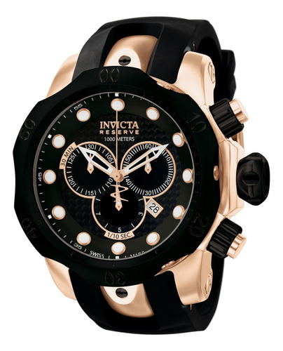 Invicta 0361 Reserve Venom Cronógrafo Bicolor Negro Para Hom