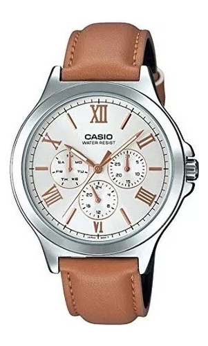 Reloj Casio Mtp-v300bl-5audf Cuero Hombre Original