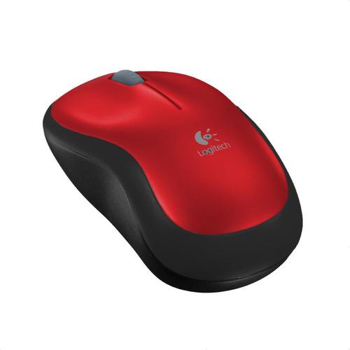 Logitech M185, Mouse Inalámbrico, Win Mac Chrome Linux Rojo
