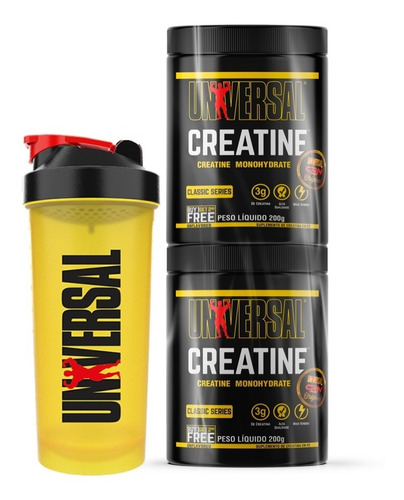 Kit Creatina Universal 200g + 200g Universal Nutrition