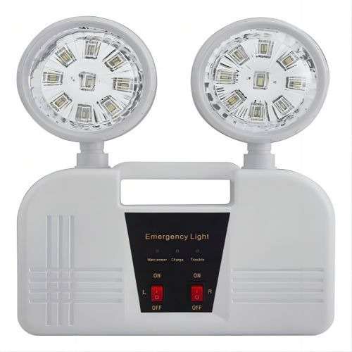 Lámpara De Emergencia Con Batería Recargable Luz Led 2 Focos