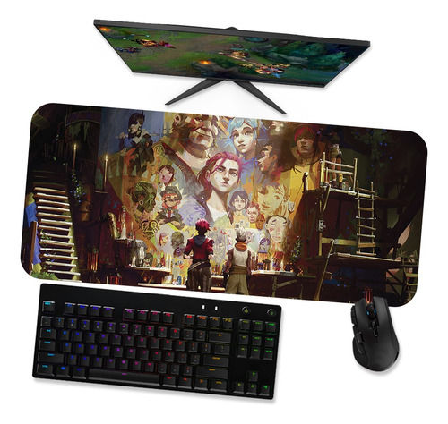 Mousepad Gamer Grande 90x40 Cm - Lol Arcane 2