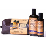 Kit Necessaire Shampoo E Condicionador De Barba Viking Mar