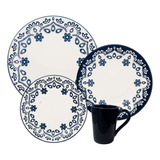 Aparelho De Jantar Porcelana Jogo Jantar Kit 16 Pç Oxford