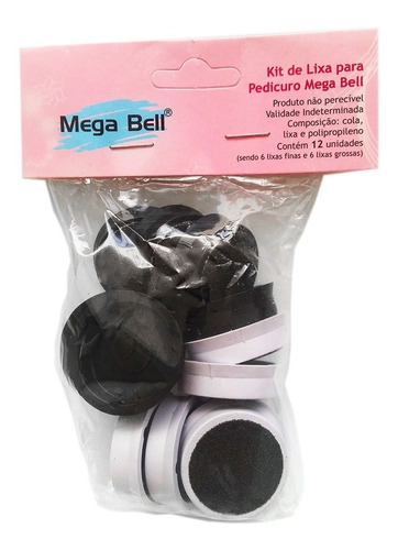 Kit 12 Lixas Descartáveis Pés P/ Pedicuro Mega Bell Pedicure