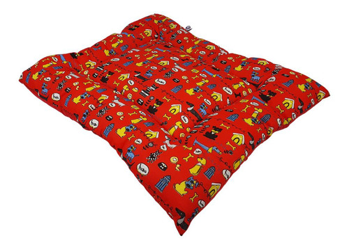 Almofada Para Cachorro Casinha Vermelho 55x79cm Grande