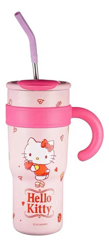 Vaso Aislante Hello Kitty Big Mac De 1200 Ml Para Niñas Sanr