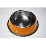 Comedero Perro Gato Acero Inox. Antideslizante Colores Gra