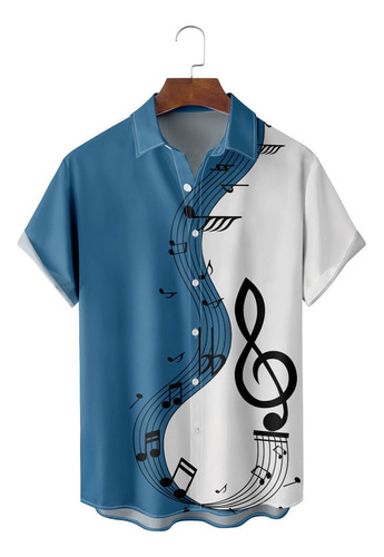 Camisa Hawaiana Unisex Para Guitarra Musical, Camisa De Play