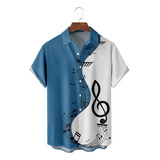 Camisa Hawaiana Unisex Para Guitarra Musical, Camisa De Play