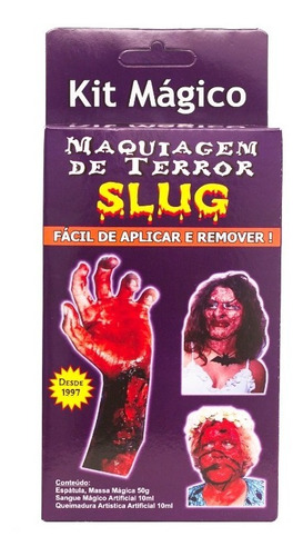 Kit Slug Maquiagem Terror Horror Halloween Artística Festa