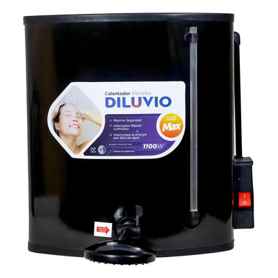 Ducha Electrica Calefon Diluvio Max 20 Litros Loza Completo Color Negro | Envío gratis