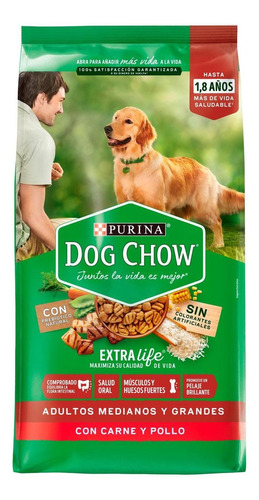 Purina Dog Chow Adultos Medianos Y Grandes Carne Y Pollo 22,
