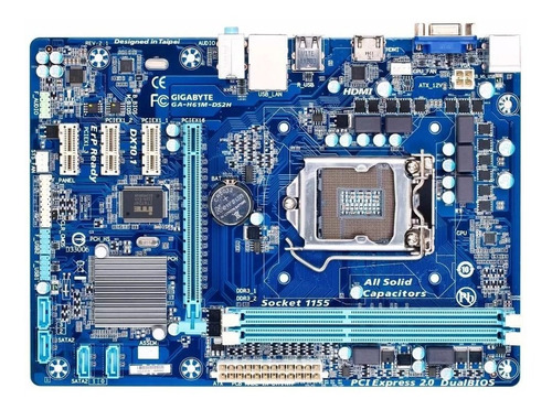 Placa Mãe Chipset Intel H61m-ds2h- Lga 1155 - Ddr3 Até 16gb