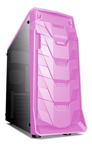 Gabinete Gamer Rosa Lateral Acrílico Usb 3.0 Mid Tower Led