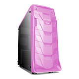 Gabinete Gamer Rosa Lateral Acrílico Usb 3.0 Mid Tower Led