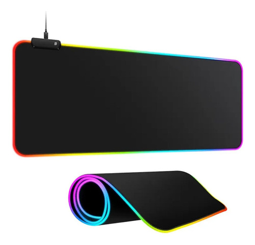 Mouse Pad Alfombrilla Gaming Xxl Con Luces Led Rgb. 70x30 Cm