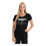 Blusa Negra De Dama Letras Foil United Kingdom Boy London