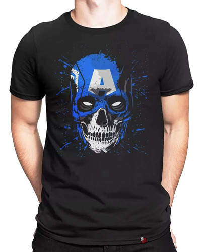 Camiseta Capitão América Filme Vingadores Marvel Geek Comics