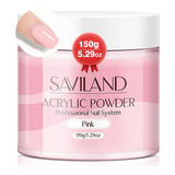 Polvo Acrílico Rosa Saviland De 5.29 Oz, Acrílico De Gran Ca