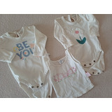 Lote De Dos Bodys Cheeky + Camiseta Mimo O-1 Meses Bebé Nena