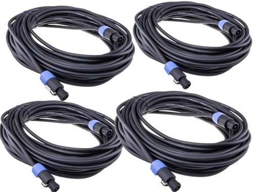 Pack 4 Cable Bafle Speakon Speakon 10 Mts. 2 X 1 Envio Grati