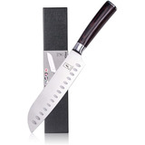 Leeruc Santoku Cuchillo  - Cuchillo De Chef Japonés De Acer