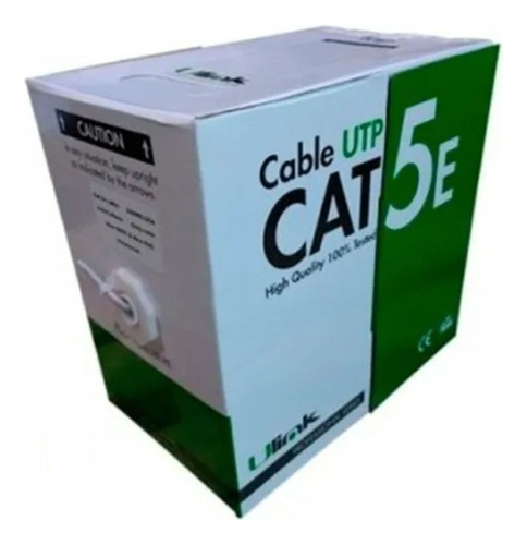 Cable Utp Cat5e 305 Mts, 24 Awg, 100% Cobre. Gris.