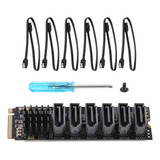 Tarjeta De Expansión Pcie A 6gpbsx6 Puertos+cable M.2 Mkey P