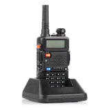 2 Rádios Walkie Talkie Baofeng Uv5r Uhf/vhf 128 Canais, 8 Km, Bandas De Frequência 25 | 12,5 Khz, Cor Preta