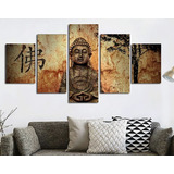 5 Cuadros Canvas Buda Religion Decorativo Paisaje 100x56cm