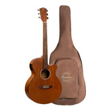 Bamboo Guitarra Electroacústica Ga-40-mahogany-q De Caoba 