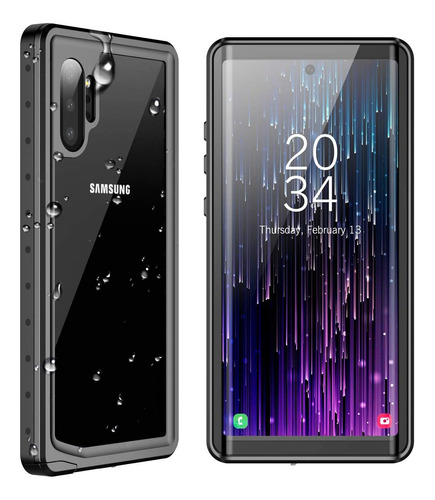 Funda Para Samsung Galaxy Note 10 Plus (transparente-negro)