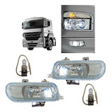 Kit Par Farol De Milha + Par Lâmpadas H3 Mercedes-benz Axor