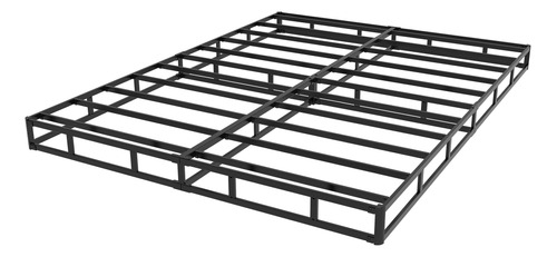 Base De Cama Queen 5 Metal Resistente 1360 Kg, Funda Tela