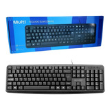 Teclado Slim Preto Usb Teclas Macias Multilaser - Tc065