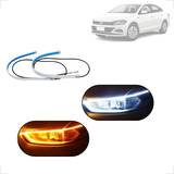 Kit Fitas Led Drl Farol + Seta 12v 60cm Virtus 2022 2023