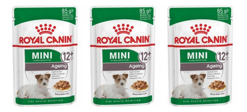 Alimento Pouch Royal Canin Perro Mini Adulto Ageing +12 X3un