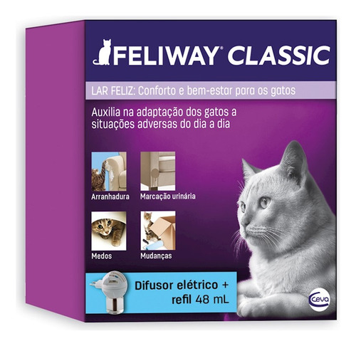 Difusor Elétrico Ceva Feliway - Terapia Gatos
