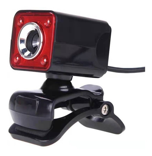 Camara Webcam Hd Con 4 Luces Led Micrófono Videoconferencia